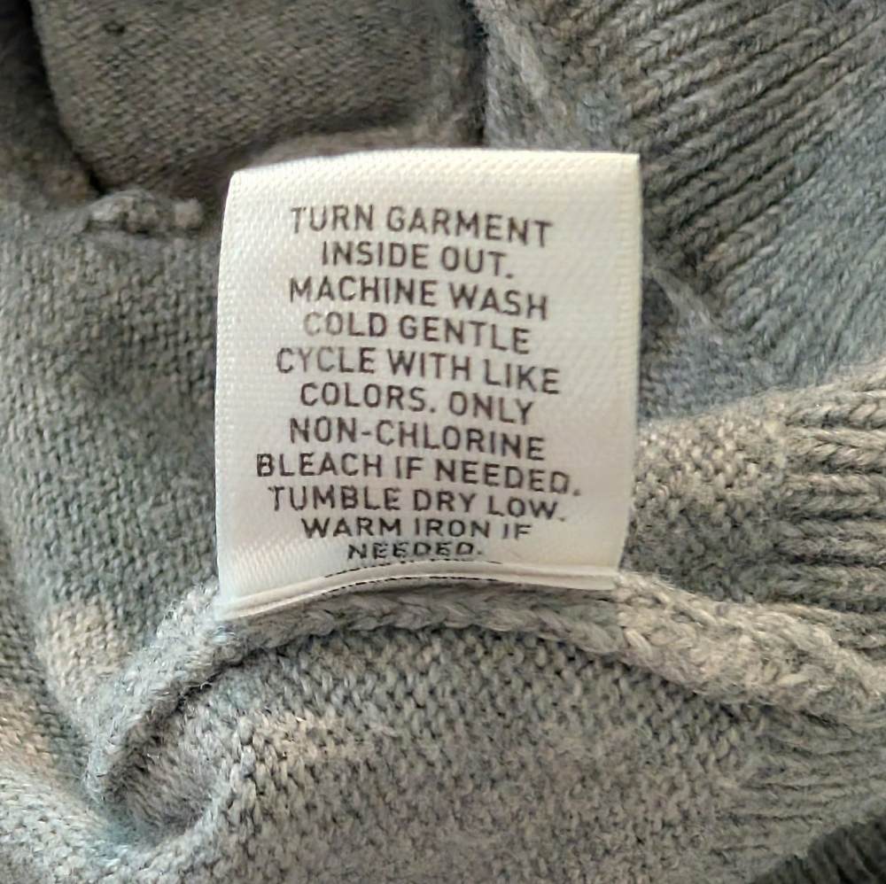 Frenchi Longline V-Neck Button-Up Cardigan Light Gray Size S - Picture 8 of 10